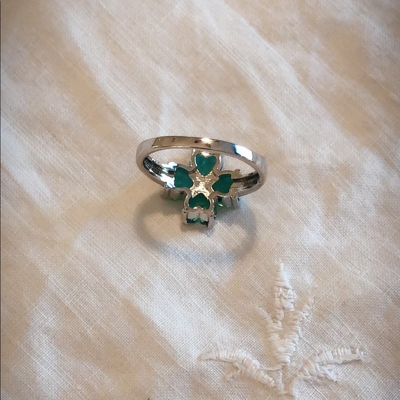 Blue-Green Aquamarine & Silver Ring - Picture 4 of 6